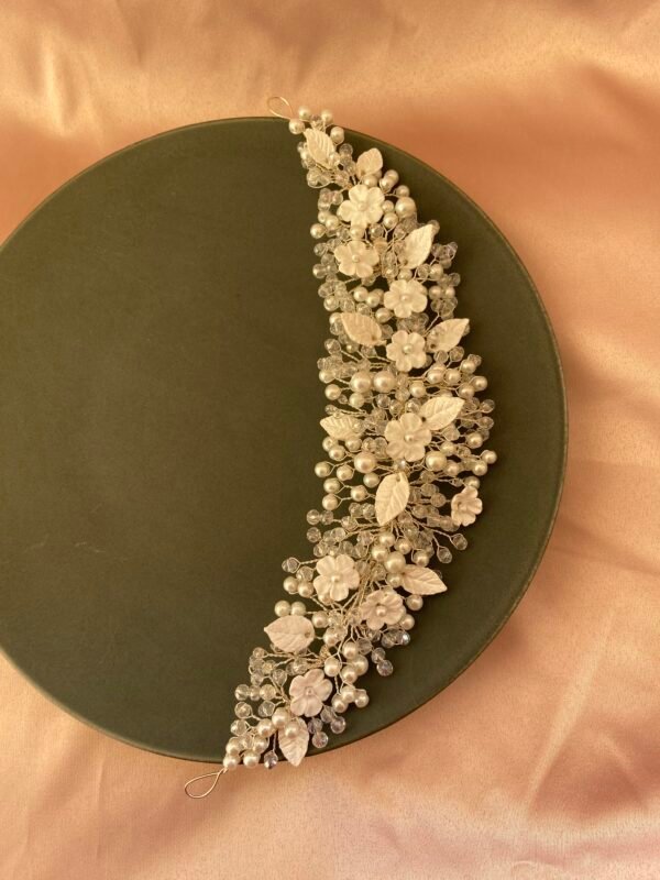 floral pearl wedding Headpiece