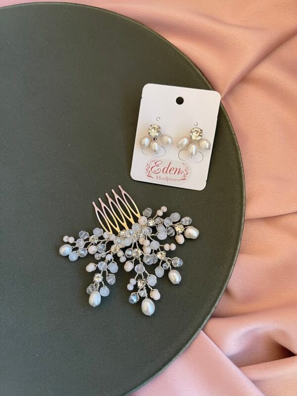 Pearl radiance wedding headpiece.