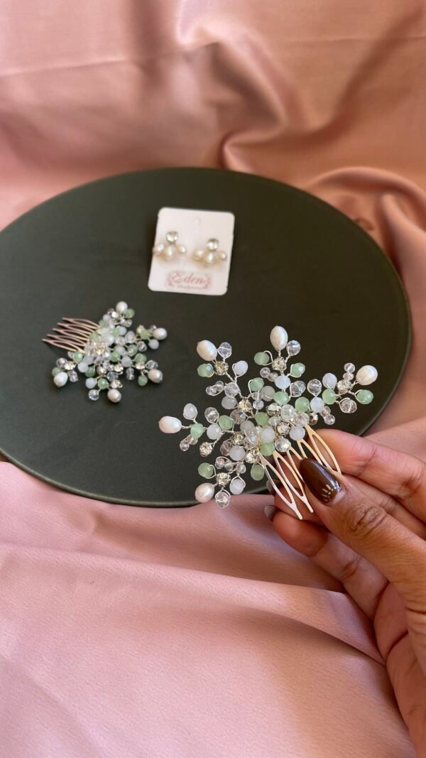 Pearl radiance wedding headpiece. - Image 5