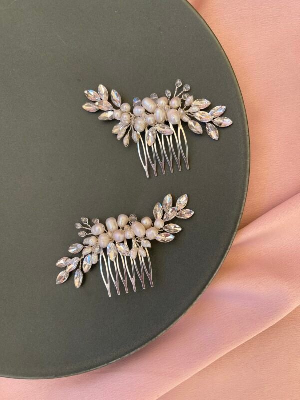 Pearl glow wedding headpiece.