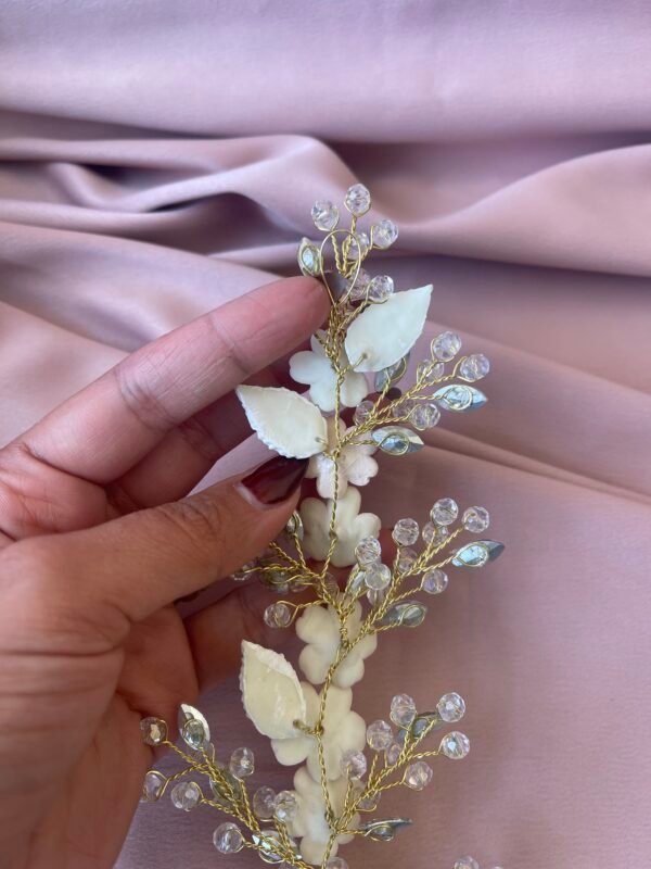 Elina floral bridal headpiece. - Image 3